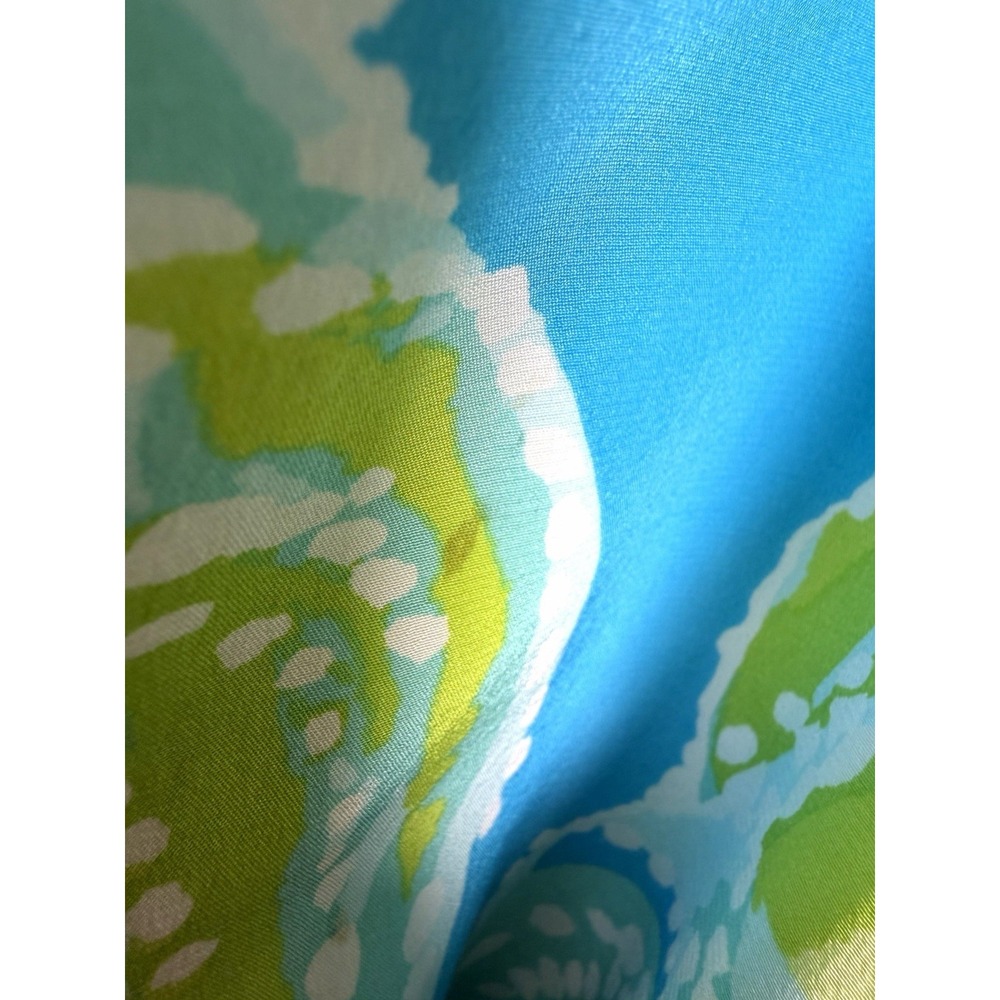 Lilly Pulitzer Sea Urchin Beaded 100% Silk Sleeveless Belted Top Women's Size 14 - Picture 10 of 11